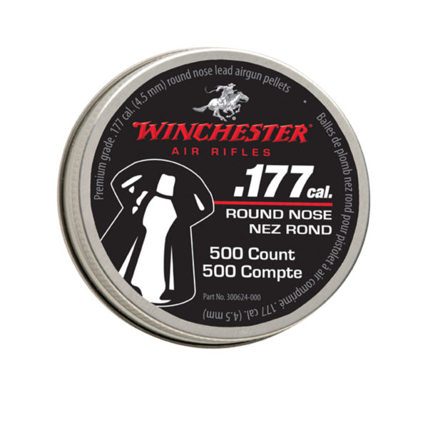 Winchester .177 Caliber Round-Nose Pellets, 500-Count