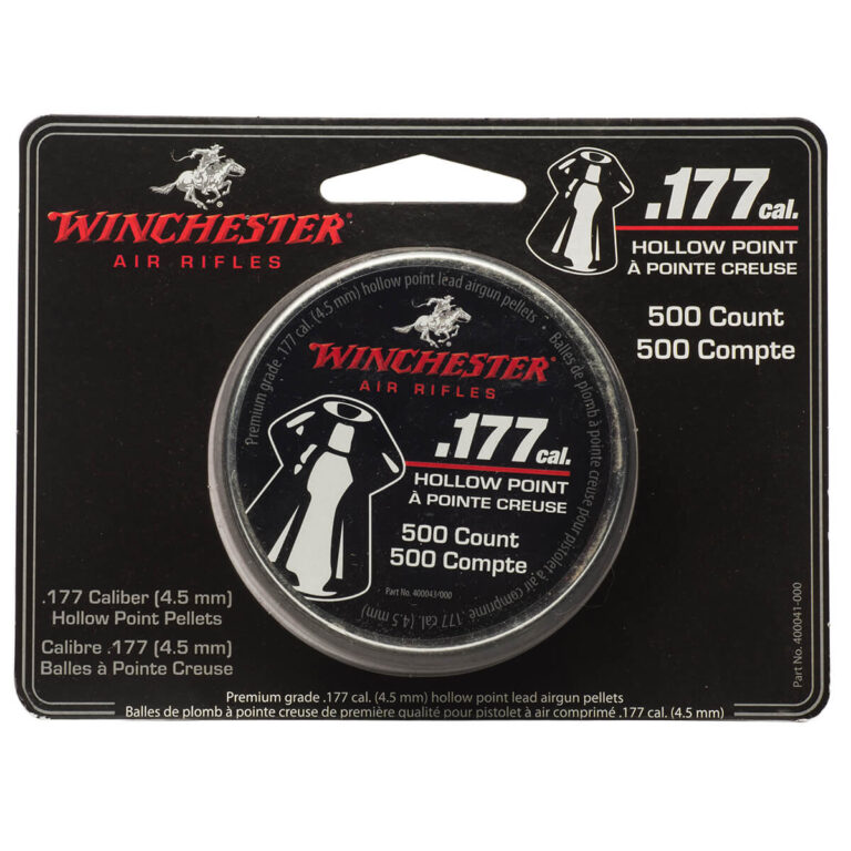 Winchester Hollow Point 177 500 front pellet ammunition