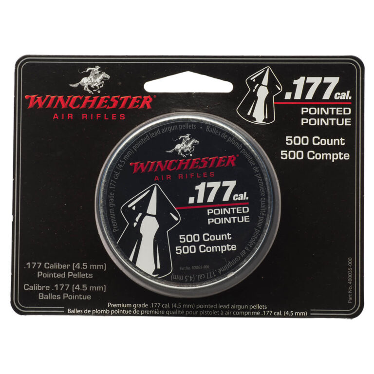 Winchester Pointed 177 500 front pellet ammo