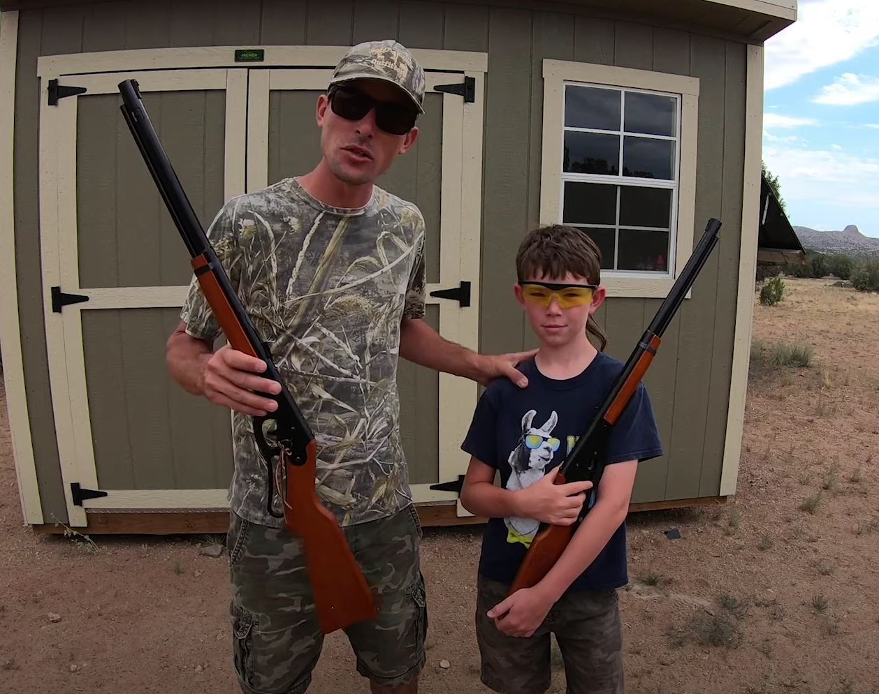 ADULT SIZE Daisy Red Rider Shooting with the kids